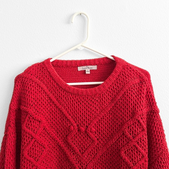 Love Tree Women’s Knit Sweater Christmas Red Bohemian Comfy Soft & Warm Large - Picture 3 of 3
